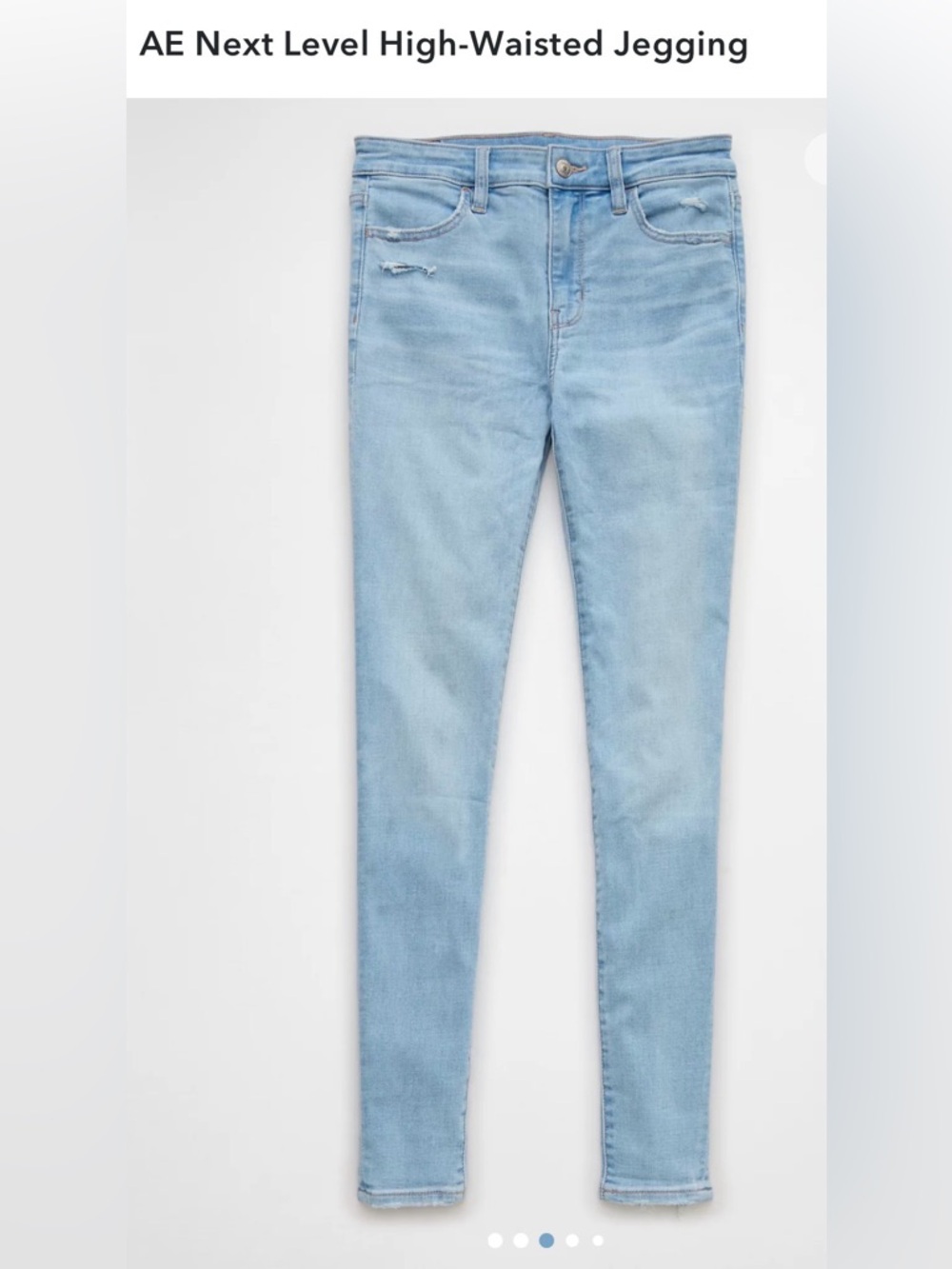 American Eagle High-Rise Light Blue Jeggings for Women - 20 Reg